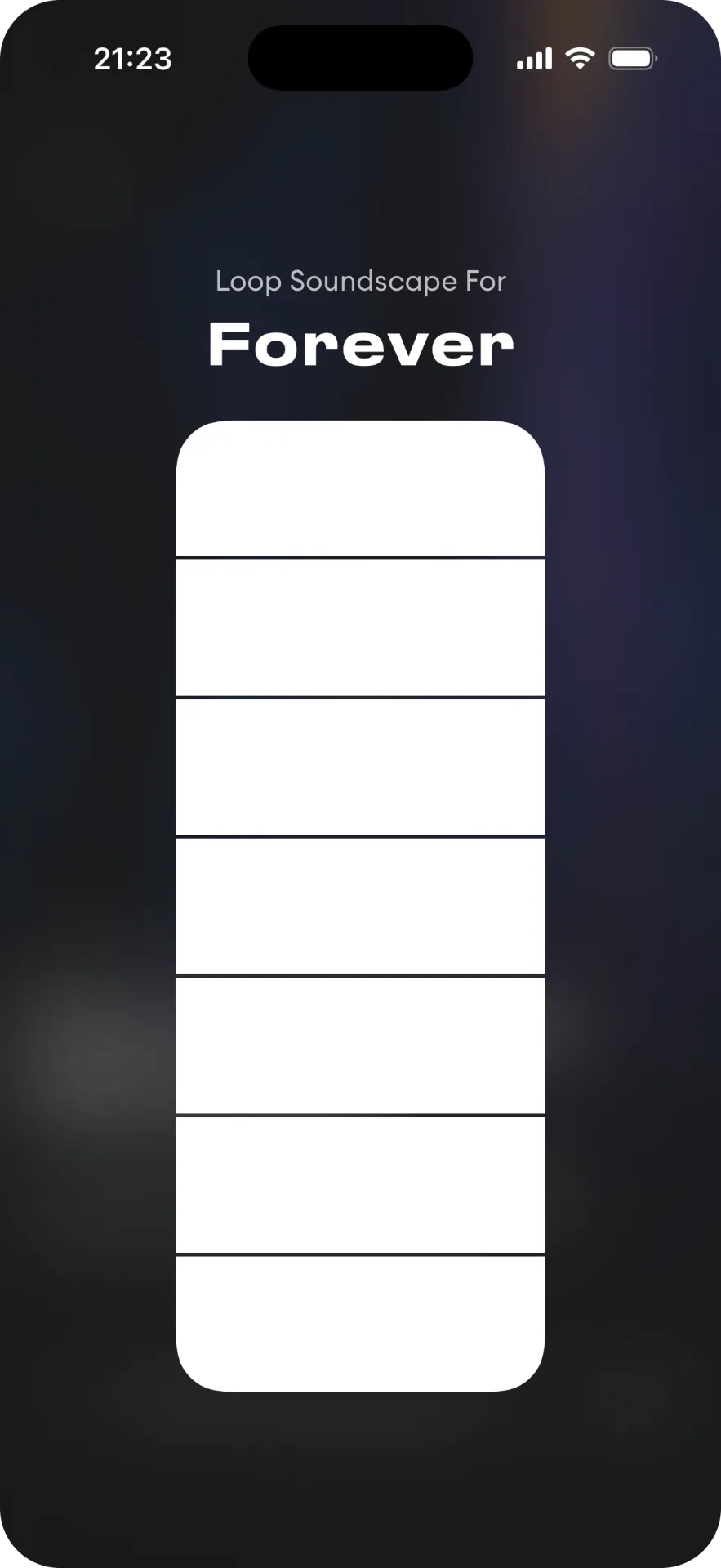 Loop Forever soundscape screen