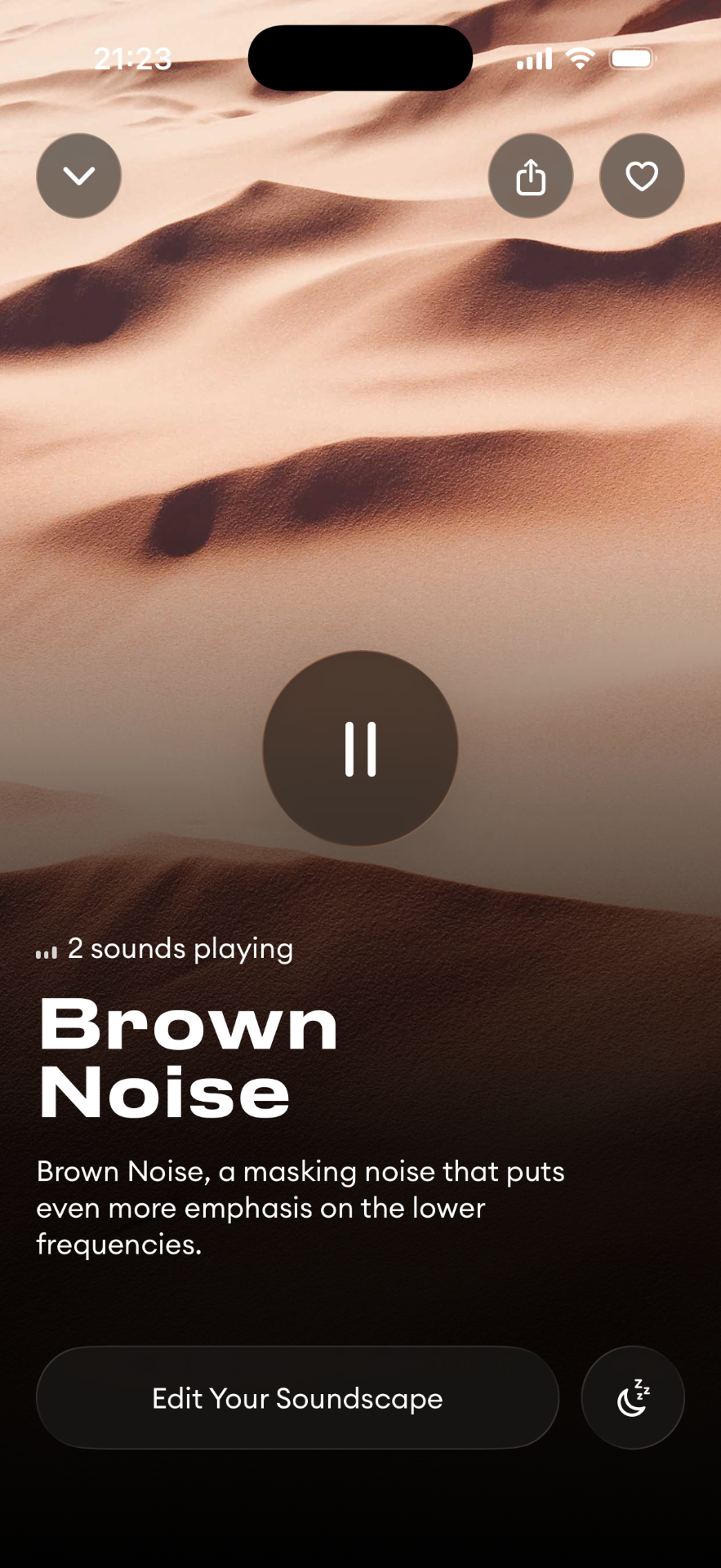 Brown Noise soundscape screen
