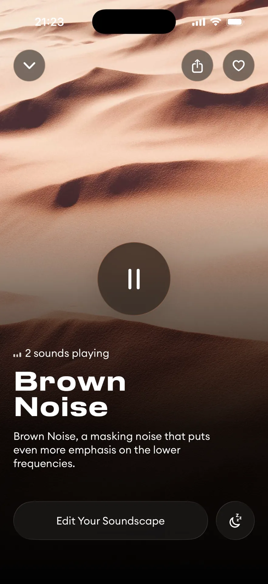 Brown Noise soundscape screen